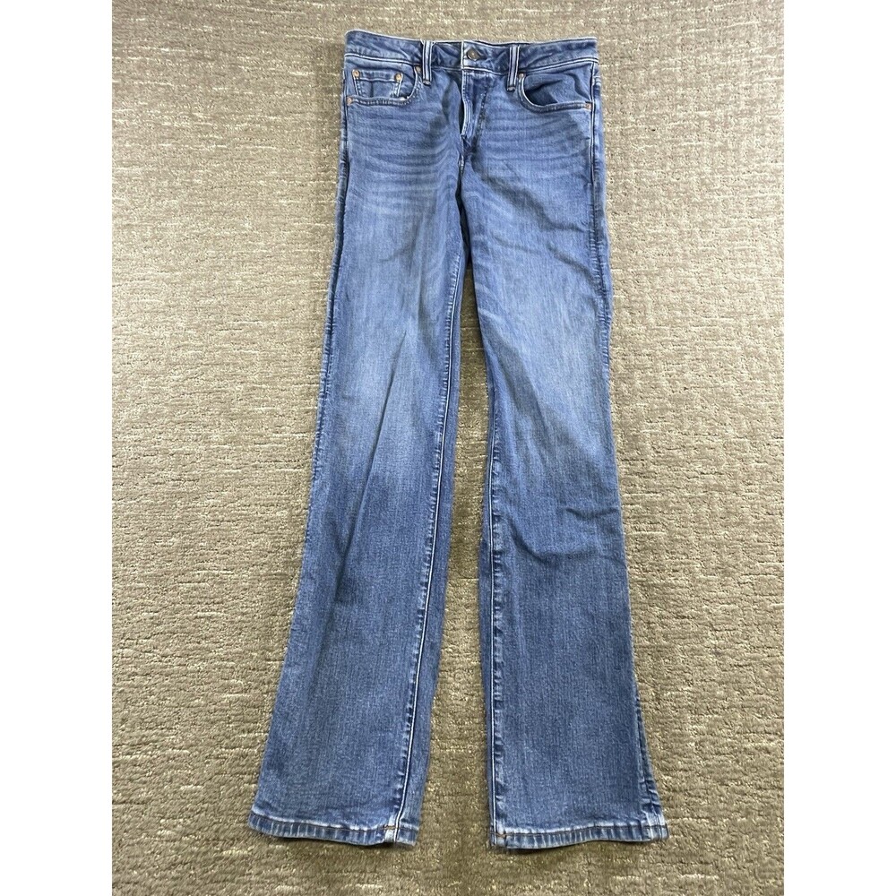 American Eagle AirFlex+ Men’s relaxed Straight Blue Denim Jeans Stretch 32x36